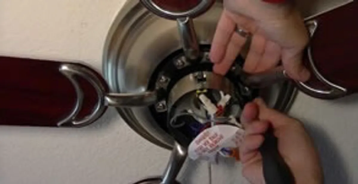 Ceiling fan installation with electrical wiring and mounting by professional electrician in Glendale, AZ