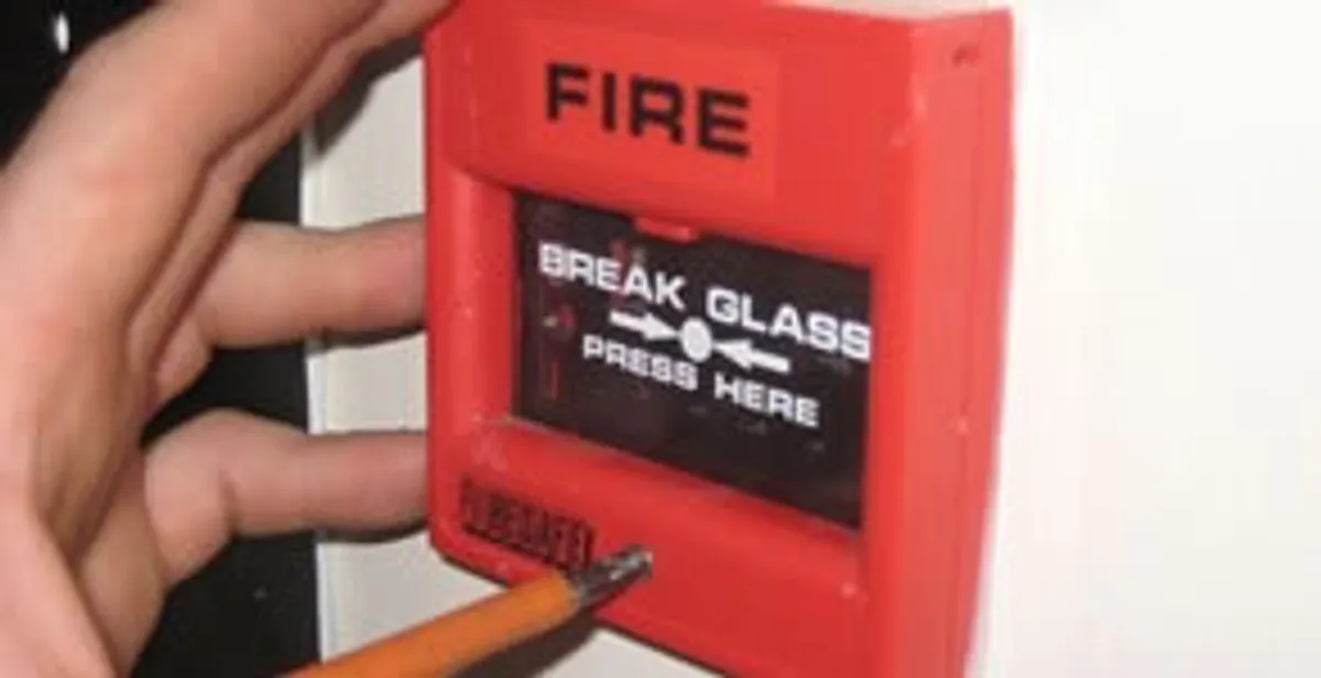 fire alarm installation service showing manual fire alarm pull station installed by licensed electricians in Glendale, AZ