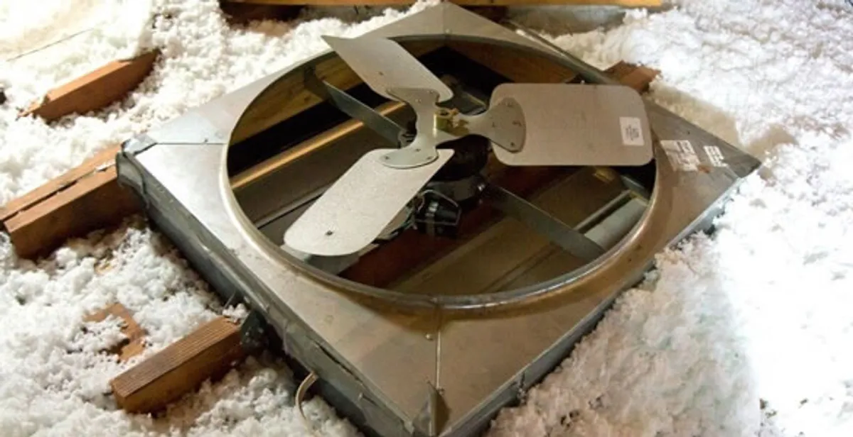 whole house fan installation services with attic-mounted ventilation unit in Glendale, AZ